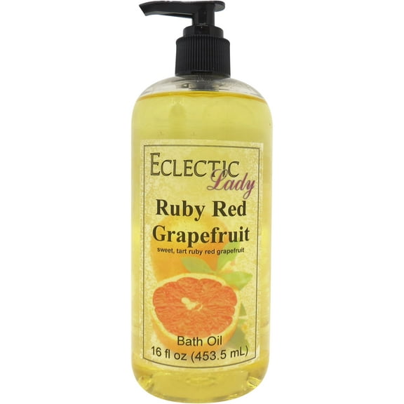 Ruby Red Grapefruit Bath Oil - Scented Body Oil - Relaxing & Moisturizing Bathing Oil - Fragrance Body Oil For Dry & Rough Sensitive Skin - 16 oz