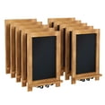 thumbnail image 2 of Emma + Oliver Set of 10 Torched Brown 9.5"x14" Vintage Tabletop or Wall Hanging Chalkboards with Magnetic Surfaces and Folding Legs, 2 of 13