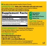 Nature Made Vitamin D3 1000 IU (25 mcg) Tablets, Dietary Supplement for Bone and Immune Health Support, 350 Count