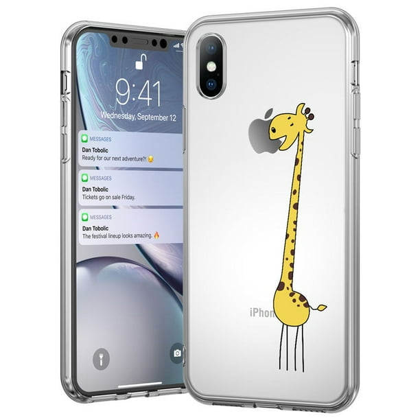 Funda de teléfono transparente Ottwn para iPhone 11 Pro Max 13 12 X XR 7 8 6s Plus, funda transparente de TPU suave con animales de dibujos animados bonitos para iPhone 14 Tan Jianjun unisex