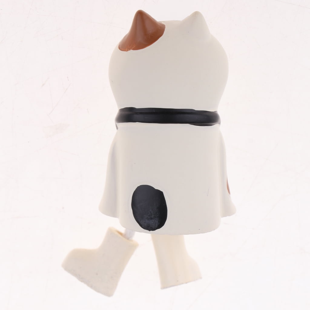 1:12 Dollhouse Mini White Cat w/Camera Outseam Animal Kit Desktop Decor Gift 
