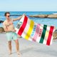 thumbnail image 1 of Toalla de playa, chal, para piscina, terciopelo de doble cara, secado rápido, impresión digital, protección solar, plegable y portátil, tela de algodón premium, para vacaciones en la playa, 1 of 7