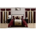 thumbnail image 2 of Chezmoi Collection Vienna 7-Piece Embroidered Floral Comforter Set (California King, Burgundy Taupe Brown), 2 of 5