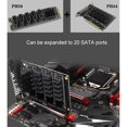 thumbnail image 2 of 2X Tarjeta Adaptadora M.2 Una NGFF de 5 Puertos SATA3.0 JMB585 Tarjeta de Expansión M.2 Key M SATA3.0 para Computadora Portátil, 2 of 10