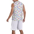 thumbnail image 2 of Naloa Butterflies on Polka Dots Basketball Jersey Reversible Men's Mesh Athletic Sports Shirts Training Practice S-4XLX-Large, 2 of 6