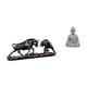 thumbnail image 1 of Estatua de escritorio,Figura decorativa de pelea de toros y osos,Colecciones de esculturas de toros,artesanía de resina,decoración,Estatua de mono,Estatua de Buda Mono para Interiores y, 1 of 8