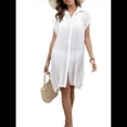 thumbnail image 2 of Vestido Camisero con Botones para Mujer, Traje de Baño Talla Única, 2 of 10