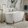 thumbnail image 5 of Monaco 59" Freestanding Bathtub with Brushed Gold Stand, 5 of 9