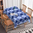 thumbnail image 5 of Nanqianyi Blue Modern Geometric Tablecloth,Waterproof Stain Resistant Rectangle Table Cover for Dining Kitchen,60x84 Inch, 5 of 6
