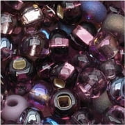Czech Seed Beads Mix, 1-Ounce, Size 6/0, Purple Passion Assorted