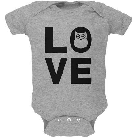 

Owl Love Series Soft Baby One Piece Heather 0-3 M
