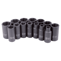 Sunex 3328 14-Piece 3/8" Drive Metric Mid-Depth Impact Socket Set