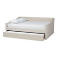 thumbnail image 5 of Baxton Studio Haylie Modern and Contemporary Upholstered Daybed with Trundle Beige Queen, 5 of 5