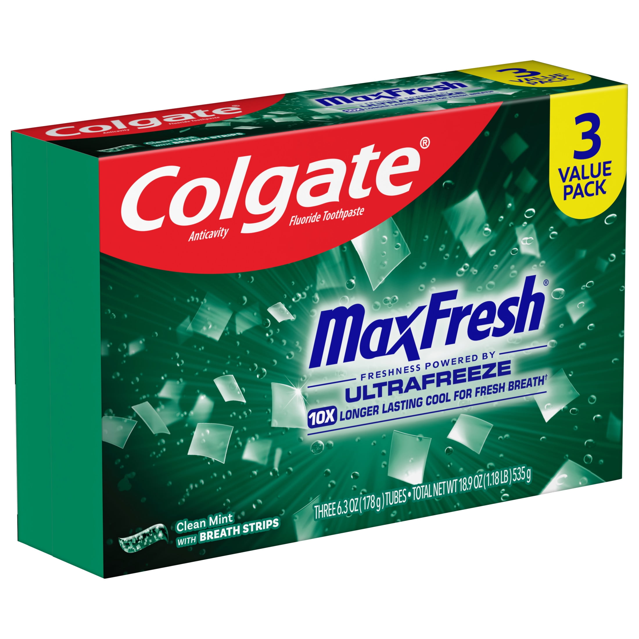 Colgate MaxFresh Pasta de Dientes de Menta Limpia 6.3 oz Colgate MaxFresh Pasta de Dientes de Menta Limpia 6.3 oz