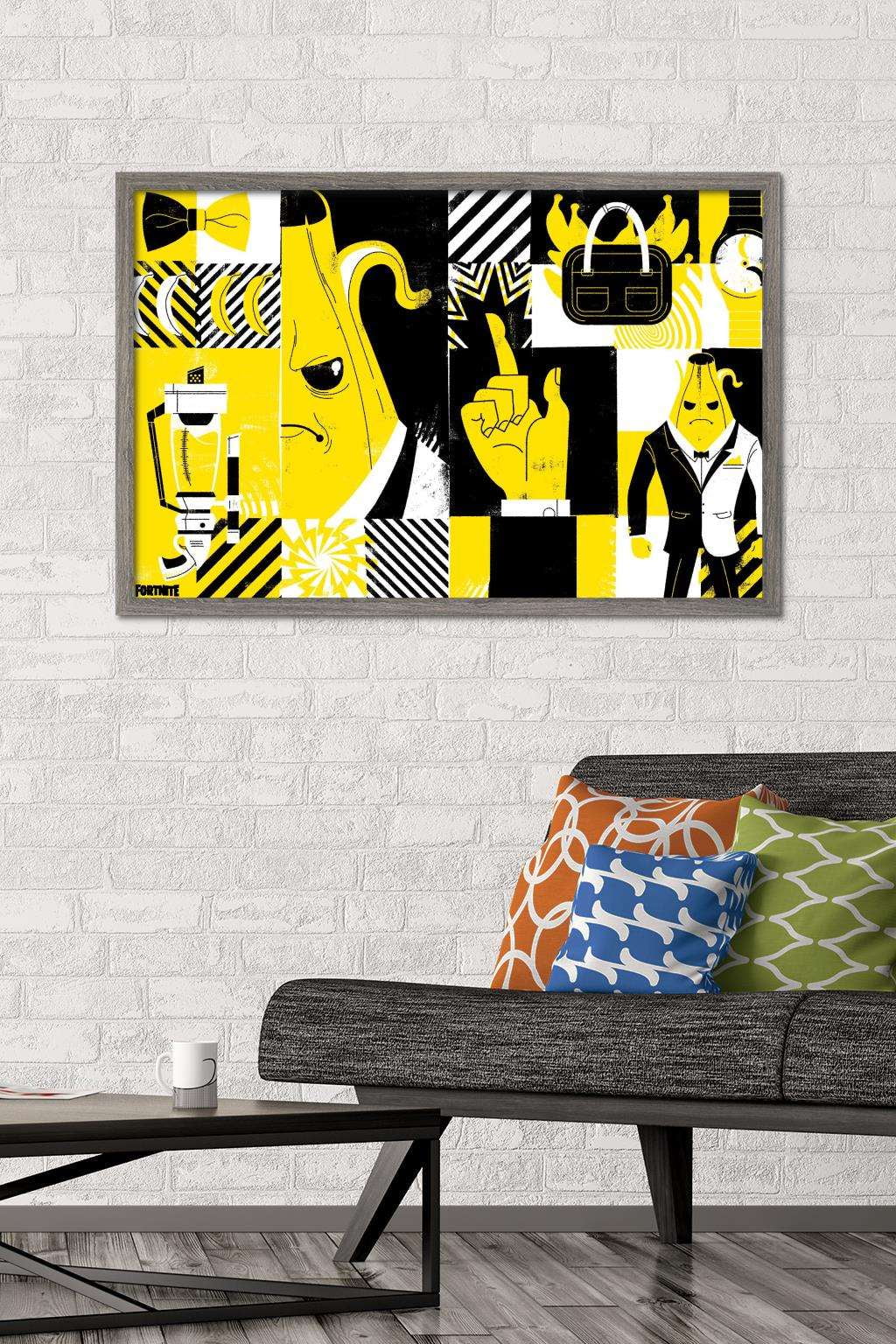 Fortnite - Peely Wall Poster, 22.375" x 34", Framed