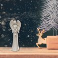 thumbnail image 3 of Christmas Polyresin Angel With Engravings - Set of 2, 3 of 3