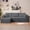 Dark Gray, variant on Pingliang Home 102" L-Shaped Sectional Sofa with Chaise and 2 Throw Pillows,Boneless Couch Comfy Corduroy Fluffy 3 Seater Couch with 2 Cup Holders for Living Room,Apartment,Office,No Assembly,Gray