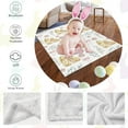 thumbnail image 5 of Luxury Plush Easter Blanket Cute Bunny Pink Bud Bow Tie Eucalyptus Leaves Throw Blanket for Couch,Lightweight Soft and Warm Throws Blankets for Sofa Bed Living Room in Spring 60"x80", 5 of 6