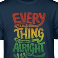 thumbnail image 3 of Teelocity Men's Navy Every Little Thing Is Gonna Be Alright Relaxed Fit Short Sleeve Graphic T-Shirt, 3 of 3