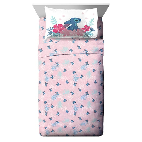 Disney Lilo & Stitch Paradise Dream 3 Piece Twin Size Kids Bed Sheets Set - Kids Bedroom Decor