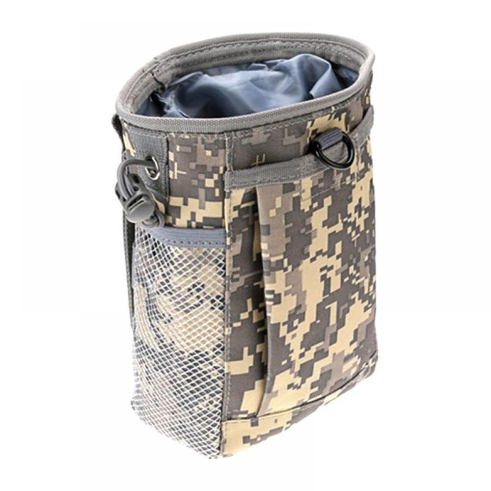 Tactical Folding Dump Pouch Molle Mag Ammo Drop Utility Bag w/ Drawstring 