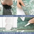 thumbnail image 4 of Findosom Anti Fatigue Kitchen Rug Mats Set of 2 Kitchen Runner Rug Waterproof Non-Slip 0.4" Thickness Comfort Standing Mat 18"x30"+18"x47" Green, 4 of 8