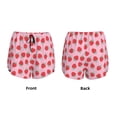 thumbnail image 6 of Uemuo Hand Drawn Strawberry Pattern Women's Athletic Shorts High Waisted Running Shorts with Liner Pockets Gym Elastic Workout Shorts-Large, 6 of 9