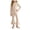 Beige, variant on Pandaie Girls Drawstring Crop Blous Top Flare Pants 2 Piece Set Solid Color Stretch Long Sleeve Casual Fashion Tracksuit Beige,2-3 Years