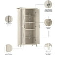 thumbnail image 4 of Maklaine Engineered Wood Tall Bathroom Cabinet with Doors in Linen White Oak, 4 of 11