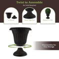 thumbnail image 6 of Pure Garden Large and Small Outdoor Urn Planter 2-Pack, Black, 6 of 11