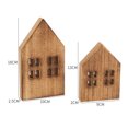 thumbnail image 4 of CSChome Home Decor Wooden Craft: Eco-Friendly, Unique Design, Nordic Style, Miniature Christmas Decor, Good Texture, Small House Craft, 4 of 7