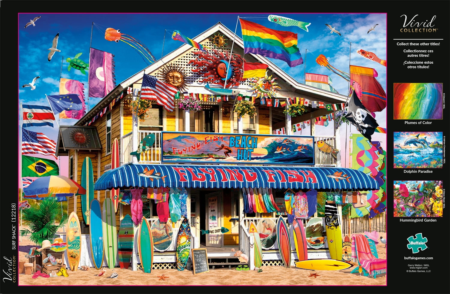 Buffalo Games - Vivid Collection - Surf Shack - 1000 Piece Jigsaw Puzzle