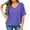 Purple, variant on Tanghaowl Womens T Shirts, Class Women's T-Shirts V-Neck Summer Casual Loose Solid Color Bat Wing Shirt Soft Ribbed Short Sleeve Basic Hot Pink XXXXXL
