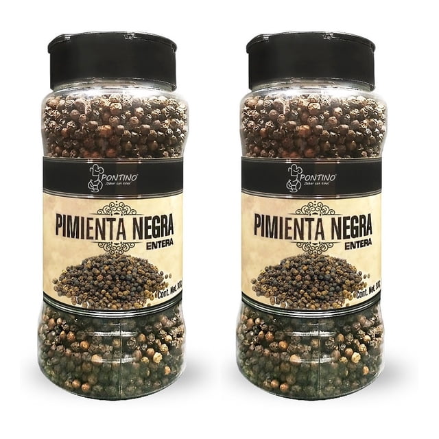 Pontino Pimienta Negra Entera 300 Gramos 2 Piezas
