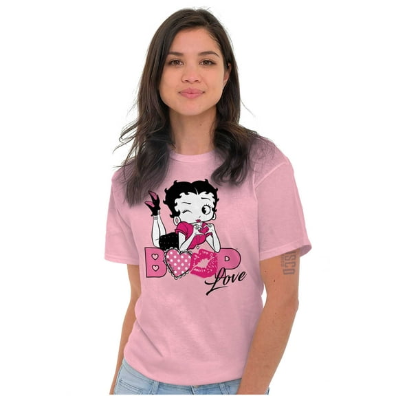 Vintage Betty Boop Cartoon Love Women's Graphic T Shirt Tees Brisco Brands S