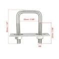 thumbnail image 3 of Unique Bargains Square U-Bolts M6 25mm Inner Width 304 Stainless Steel with Nuts Frame Straps 2Pcs, 3 of 4