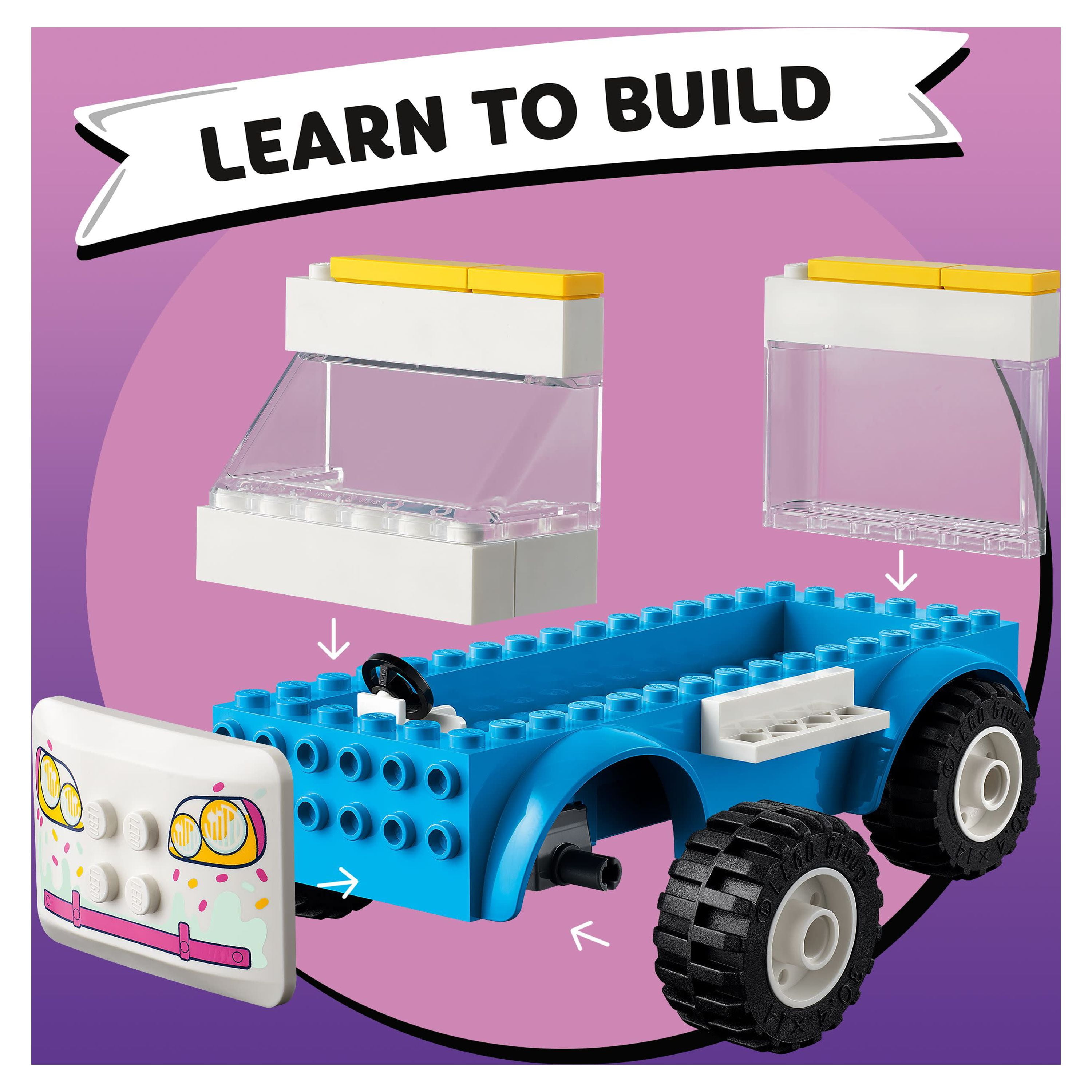 LEGO Friends Ice-Cream Truck Building Toy Pretend Play Gift for Kids Girls  Boys Ages 4 and Up, Featuring Toy Van, Andrea & Roxy Mini-Dolls, Toy Dog  and Accessories, 41715