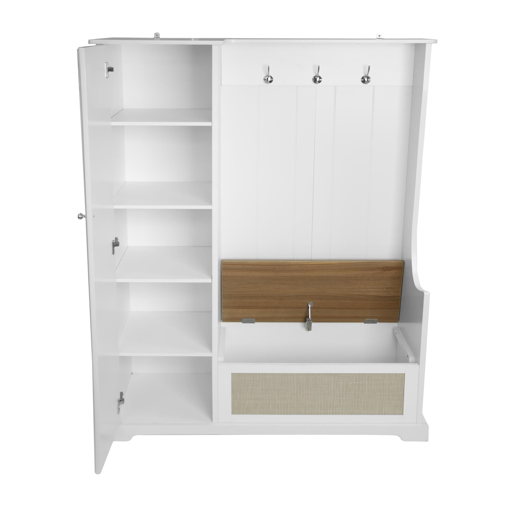 Spaco Wood Wardrobe Cabinet, Storage Wardrobe Cabinet with Shelves and Soft-Close Freestanding Closet, Cliset for Living Room, Entryway, Bedroom, White Spaco Wood Wardrobe Cabinet, Storage Wardrobe Cabinet with Shelves and Soft-Close Freestanding Closet, Cliset for Living Room, Entryway, Bedroom, White