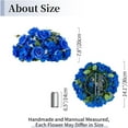 thumbnail image 6 of Blosmon Artificial Flower Kissing Balls for Wedding Table Centerpieces 2Pcs 14.2 Large Royal Blue Fake Roses Hydrangea Flower Arrangement, 6 of 7
