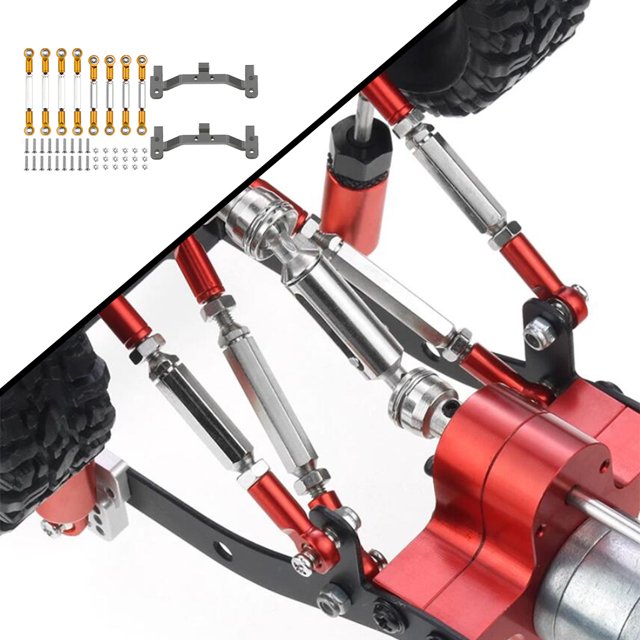 Varilla Base barra de acoplamiento 1/12 para MN D90 MN99S, conjunto de modificación de modelo de vehículos , reemplazo dorado CUTICAT Asiento de varilla de tracción de coche RC