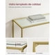 thumbnail image 5 of VASAGLE Mesa de Consola, Mesa de Entrada, Extremo del Sofá, Tablero de Vidrio Templado, Marco de Metal, Resistente, Patas Ajustables, para Salón, Entrada, Pasillo, Dorado y Transparente, 5 of 5