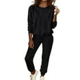 thumbnail image 3 of BXINGOHAI Lounge Sets for Women 2 Piece Travel Sweatsuits Fall Outfits Loungewear Matching Clothing Set Black L, 3 of 6