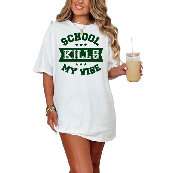 Funny Back To School Saying, White Comfort Colors T-Shirt, Small