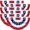 6 Pack 3x6 Feet, variant on 4 Pack USA Pleated Fan Flag, 3 X 6 Feet American US Bunting Flag Patriotic Half Fan Banner Flag Decoration, 4th of July Memorial Day Independence Day Fourth July Outdoor Decor