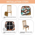 thumbnail image 4 of Colorful Geometric Triangle Diamond Seat Covers for Dining Room Chairs Set Of 4,Stretch Printed Washable Chair Seat Cover with Elastic Ties and Button,Removable Waterproof Couch Cushion Covers, 4 of 6