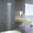 thumbnail image 2 of Three Cross Handles Shower Kit, Complete Shower System with Rough-in Valve, 2 of 5
