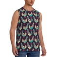 thumbnail image 2 of Fotbe Men's Bohemian Chicken Print Men's Sleeveless Muscle Tank Tops Casual T-Shirts for Gym Workout Beach-XX-Large, 2 of 8