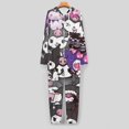 thumbnail image 6 of Kuromi And My Melody Unisex Onesie Pajamas Zipper Jumpsuit Hooded One Piece Sleepwear for Family Mens Womens, 6 of 8