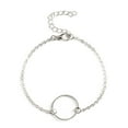 thumbnail image 3 of Boucle de Mode Délicat Réglable Résistant à l'Usure Rond Or Bracelet Cheville en Argent Valentines Jour Chaînes de Pied pour les Femmes Argent, 3 of 4
