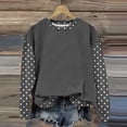 thumbnail image 2 of Women Loose Casual Sweatshirts Polka Dot Print Long Sleeve Comfy Pullover Tops Crew Neck Sweatshirt Fashion, 2 of 4